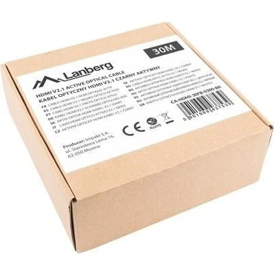 Lanberg HDMI-kabel 2.1 30 m AOC, 8K, sort
