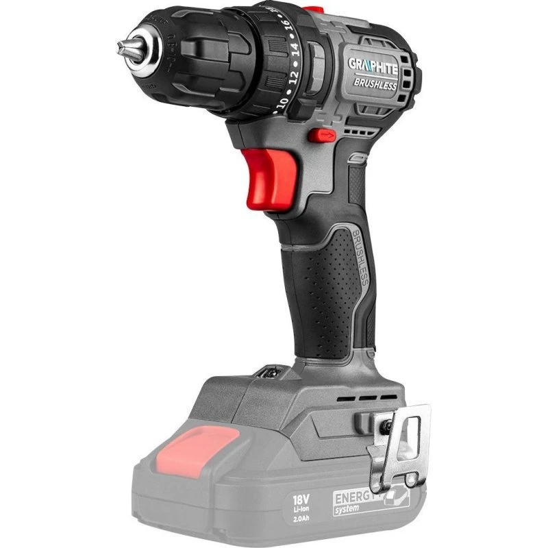 Graphite Energy+ Boremaskine 18V Børsteløs 10mm (Uden Batteri)