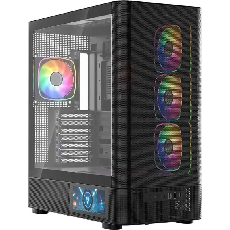 Modecom Volcano AQ400 ARGB Midi Tower - Sort