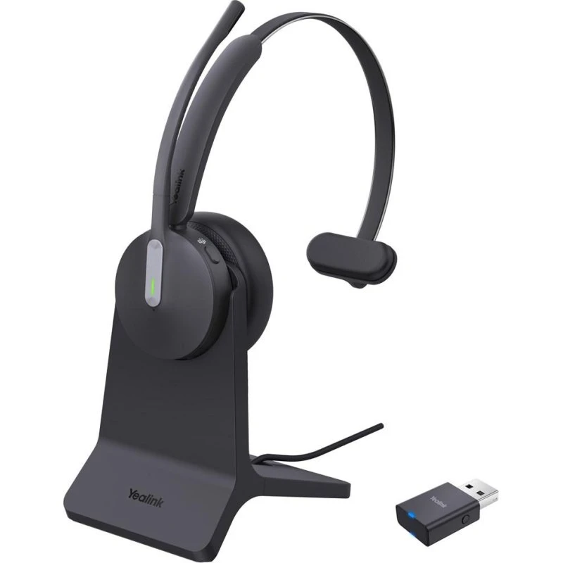 Yealink WH64 Hybrid Mono Trådløst Headset til Teams med Ladestation