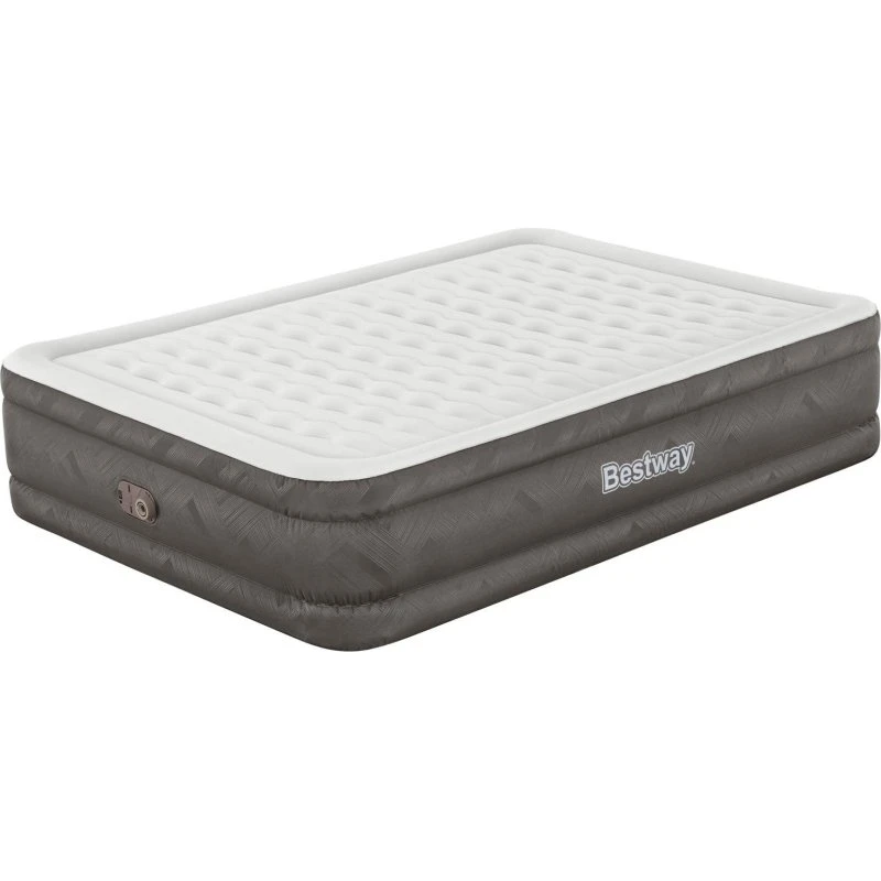 Bestway Fortech Luftmadrass 2,03m x 1,52m x 46cm med indbygget pumpe