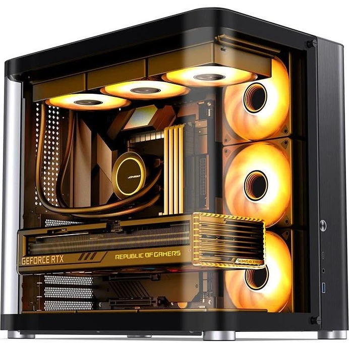 Jonsbo TK-2 2.0 Miditower, Sort, med hærdet glas
