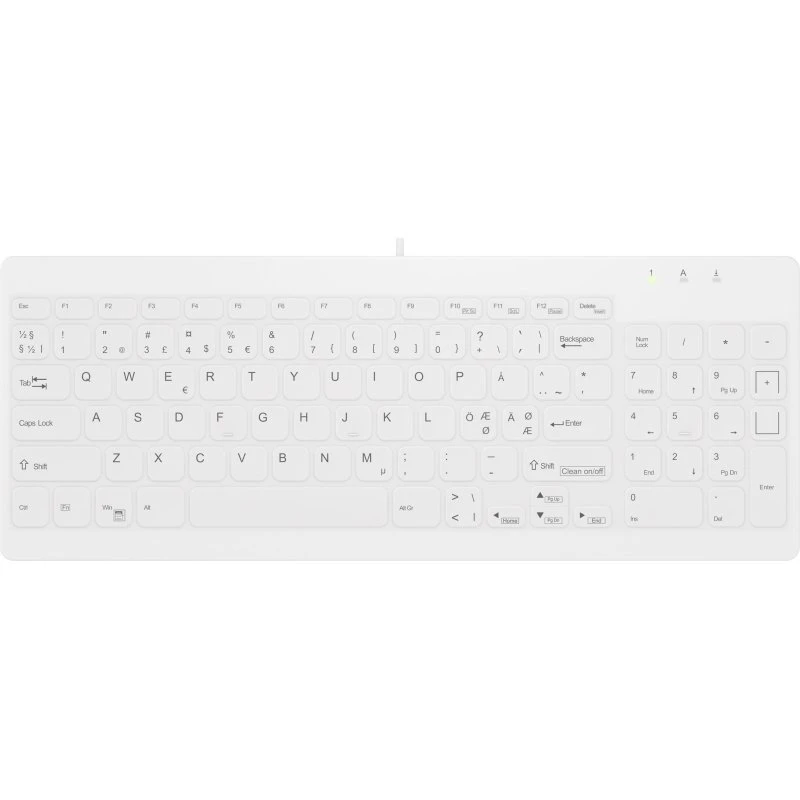 Cherry AK-C7012 Hygiejne Tastatur - Nordisk - Hvid