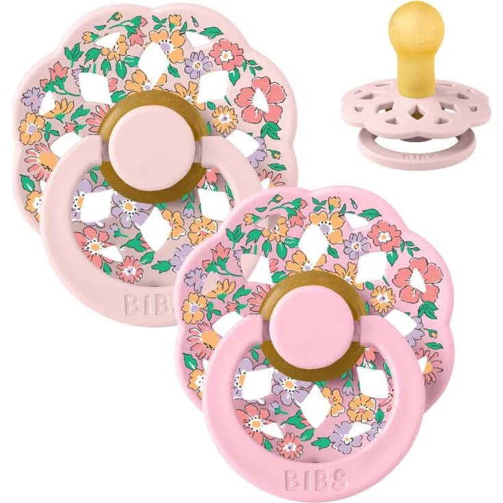 BIBS Boheme Rund Sut 2-Pak - Size 1 - Naturgummi - Blossom Mix