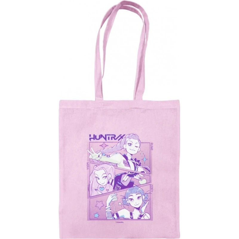 Huntrix K-Pop Demon Hunters Tote Bag Lyserød 41x35 cm