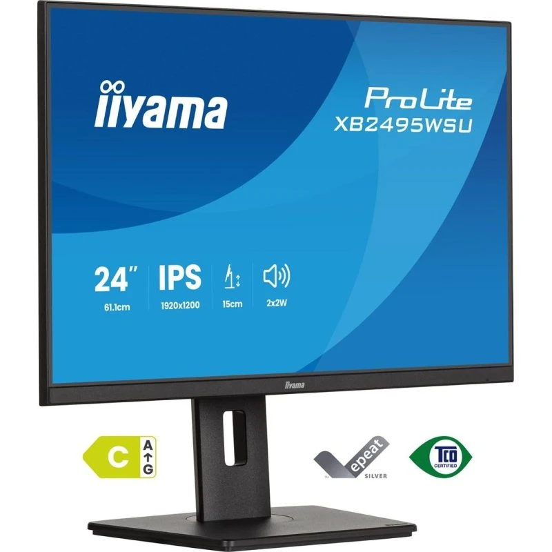 iiyama ProLite XB2495WSU-B1 24,1" IPS-skærm, 1920×1200, 100 Hz, sort