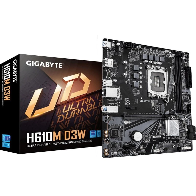 Gigabyte H610M D3W, LGA1700, DDR5, micro ATX