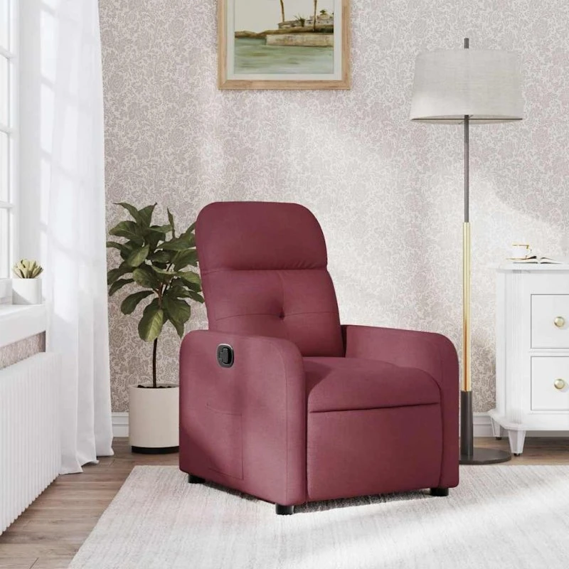 vidaXL Lænestol Stof Vinrød - Manuel Recliner