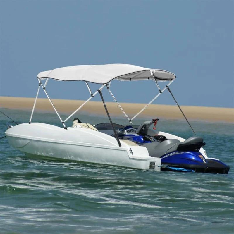 vidaXL Biminitop 4 buer 243x(185-198)x137 cm hvid