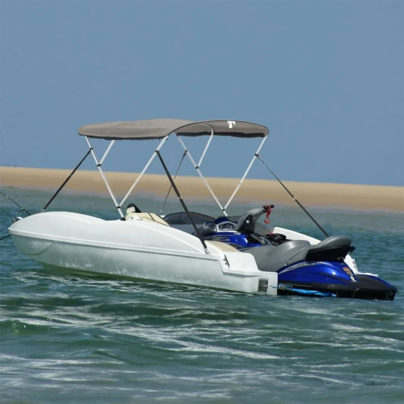 vidaXL Biminitop 3 buer 183x(154-167)x137 cm antracitgrå