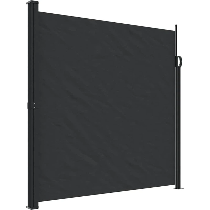 vidaXL sidemarkise 200x500 cm sammenrullelig sort