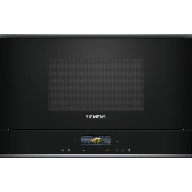 Siemens iQ700 BF722R1B1 Mikrobølgeovn, 21 liter, sort/rustfrit stål