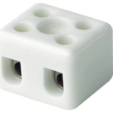Kronemuffe Porcelæn 2P 4mm² m. montagehul