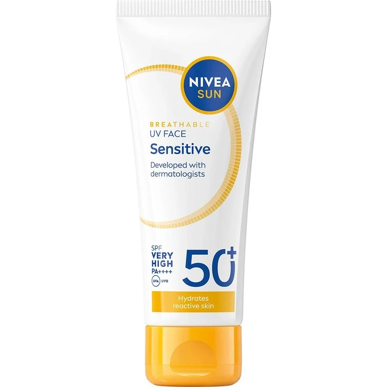 Nivea Sun UV Face Sensitive SPF 50+ 40 ml (parfumefri)