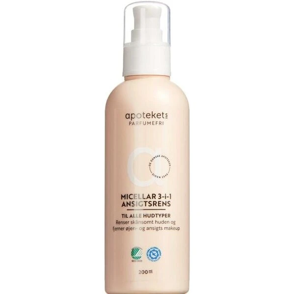 Apotekets Parfumefri Micellar 3-i-1 Ansigtsrens 200 ml