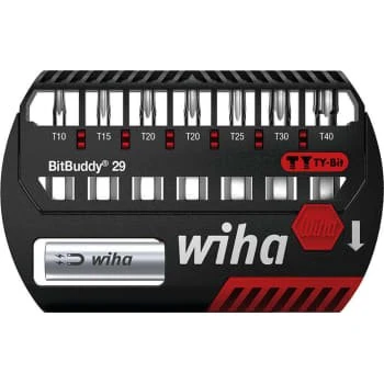 Wiha TY-slagbitsæt 29 mm rød, TORX® 10-40, 8 dele
