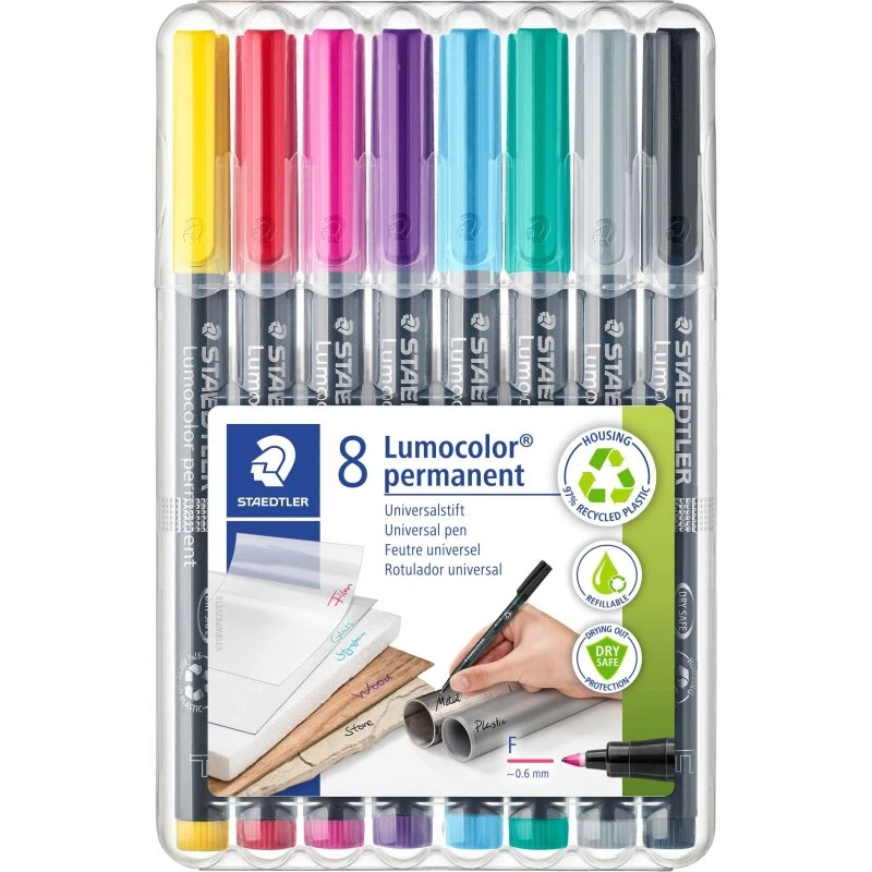 Staedtler Lumocolor Perm F 0,6 mm 8 stk.