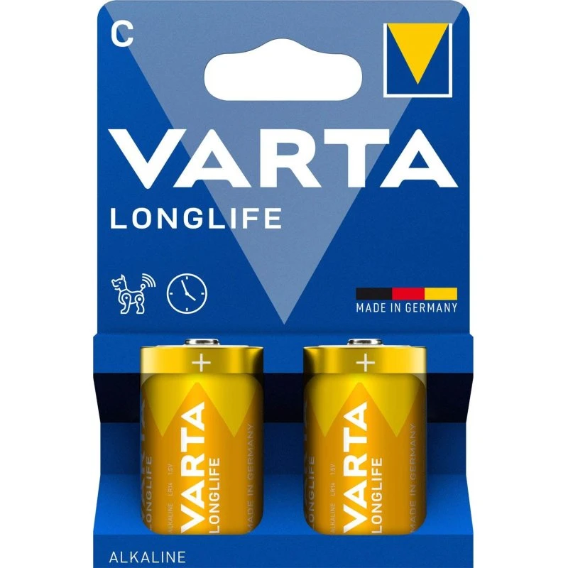 Varta Longlife C Batterier 2-pack – Langvarig kraft, 10 års holdbarhed
