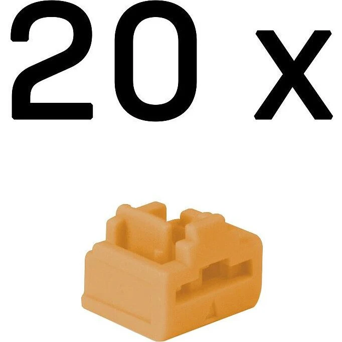 Lindy 47898 RJ45 Portblokering, orange, 20 stk.