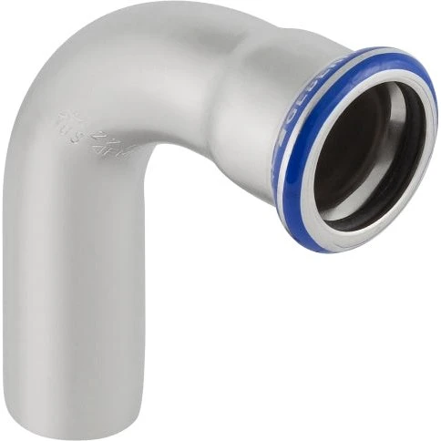 Mapress RF 76,1 mm 90° bøjning muffe/nippel rustfri