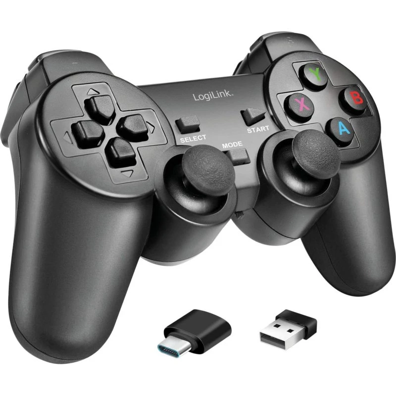 LogiLink Trådløs Gamepad 2,4 GHz, Sort