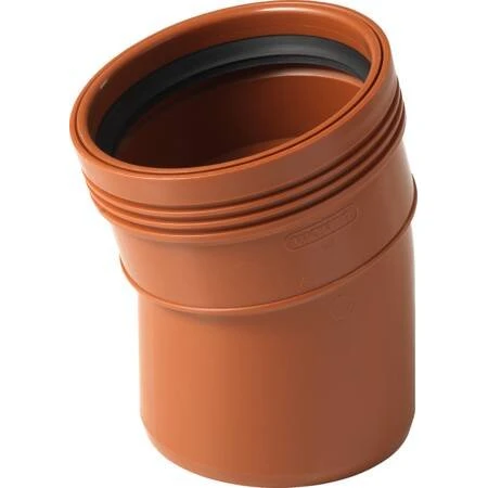 PVC Kloak Bøjning Ø160 mm 15 Grader