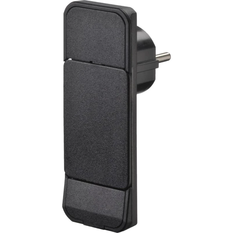 Bachmann Smart Plug, flad schuko, sort