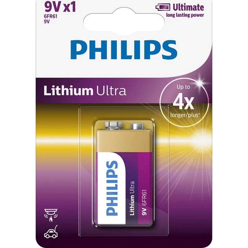 Philips Ultra Lithium 9V Batteri 1-stk