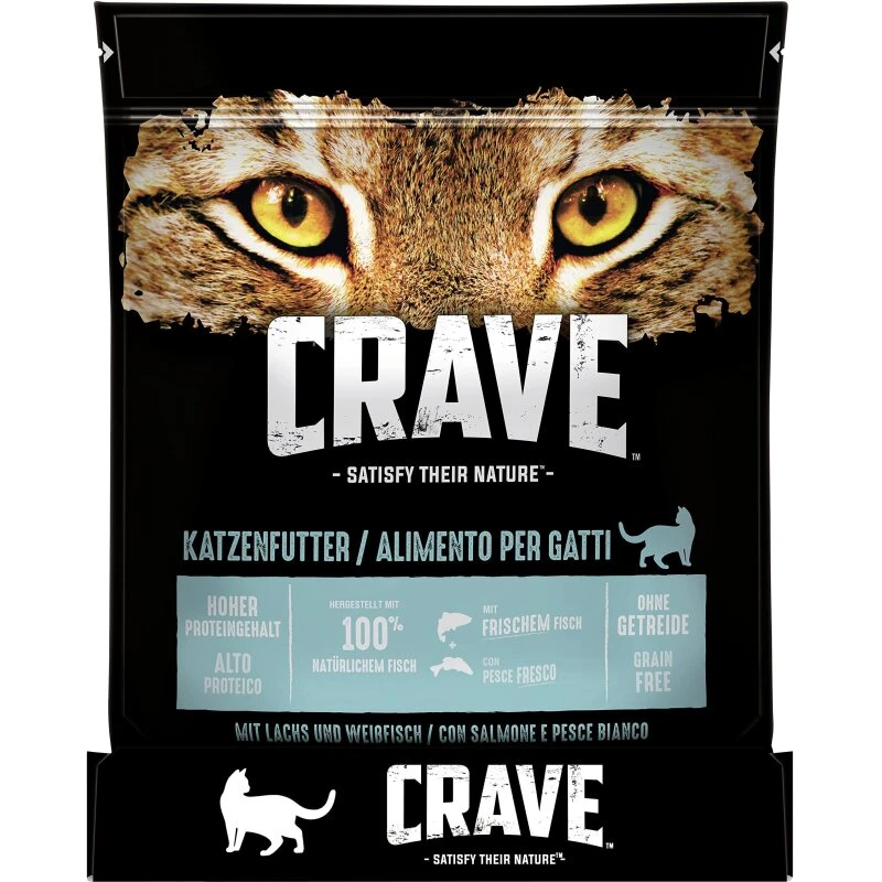 Crave Adult Salmon & White Fish 6x750g - Kornfri, Højt Protein