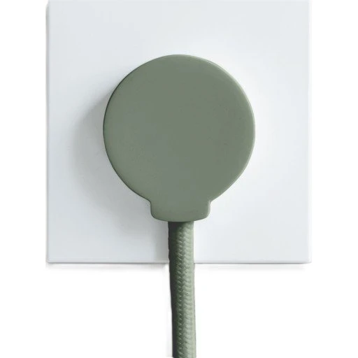 Norm F Schuko-stikprop med jord, grøn, flad design