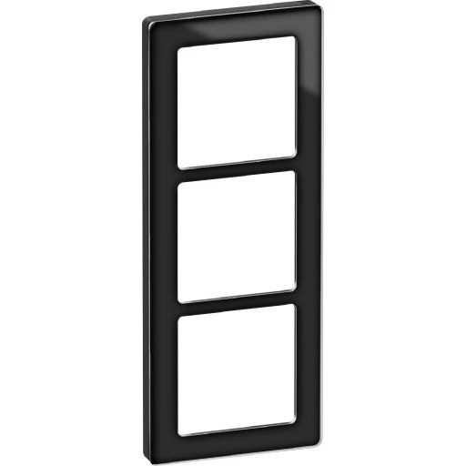 LK Fuga Pure 66 3-modul glasramme, sort
