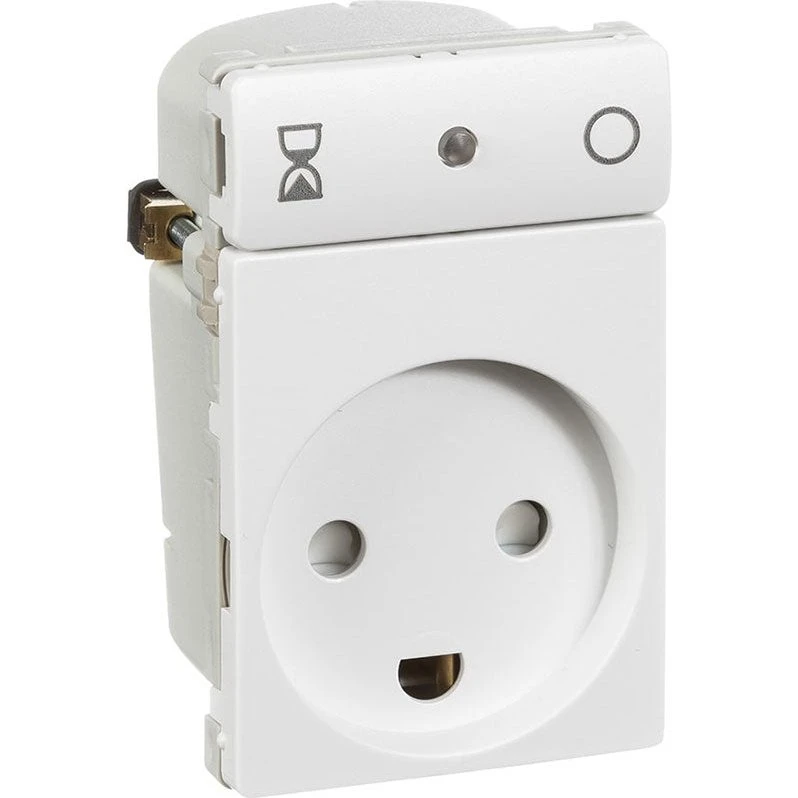 LK Fuga Timerstikkontakt 1½ modul 10A hvid