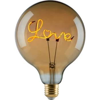 e3light Vintage E27 LED 'Love' Ned, 2000K, 4W, Gylden