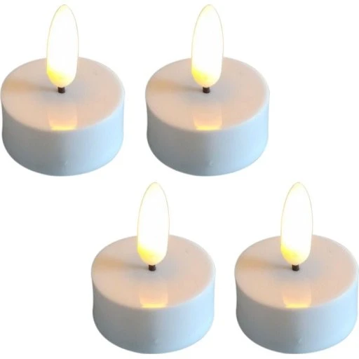 Veli Line LED Fyrfadslys med 3D Flamme, 4 stk, med batteri