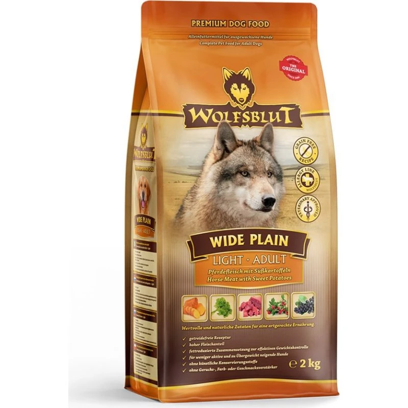 Wolfsblut Wide Plain Light Hest & Sød Kartoffel, 2 kg