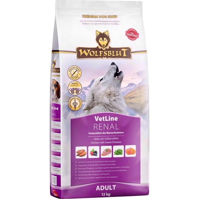 WolfsBlut VetLine Renal 12 kg til hunde med nyreproblemer