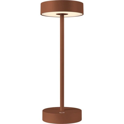 SLV Vinolina genopladelig bordlampe, rust