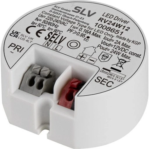 SLV LED-driver til dåsemontering, 12V, 24W
