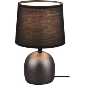 Trio Lighting Malu bordlampe, sort, keramikfod