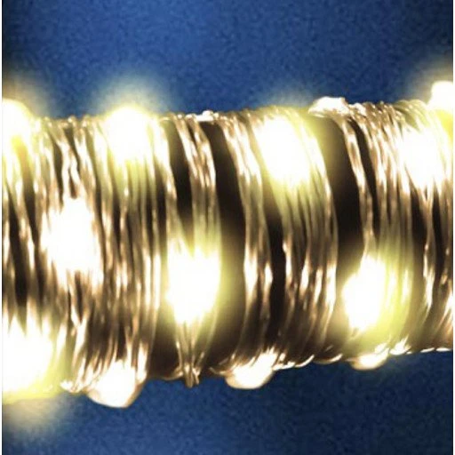 Veli Line Kobberlys Lyskæde, 100 LED, Batteri, 1,1 m, Varmhvidt