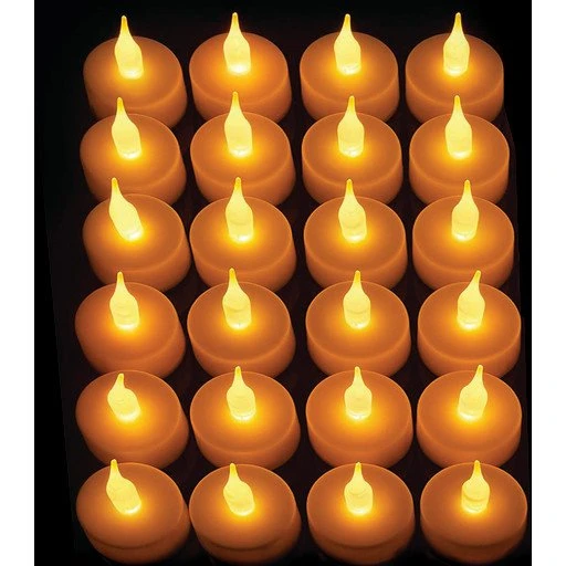 Veli Line LED Fyrfadslys, 24 stk med batterier, gult lys