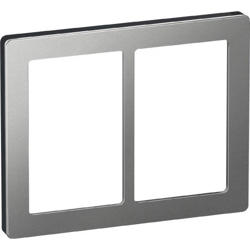 LK Fuga Pure Designramme 2x1,5 modul Stål (10 stk)