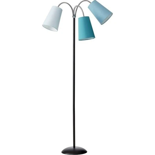 Nielsen Light Salsa gulvlampe, sort med blå nuancer