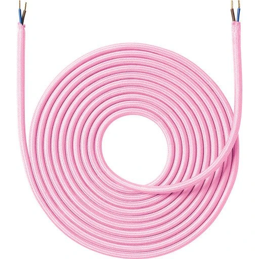 Nielsen Light stofledning 2x0,75 mm², 4 m, lyserød