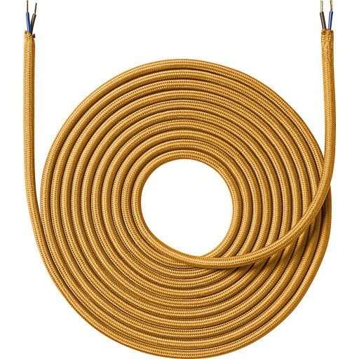Nielsen Light stofledning 2x0,75 mm², 4 m, guld