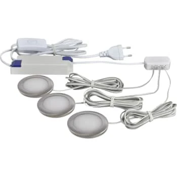 Nordtronic Linea 3-kit 2.3W børstet alu 2700K