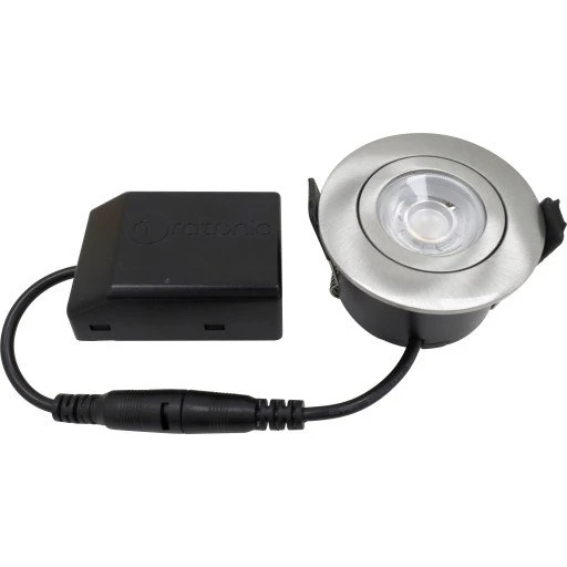 Nordtronic Low Profile Flexible indbygningsspot, 5,5 cm, børstet alu, 2700K