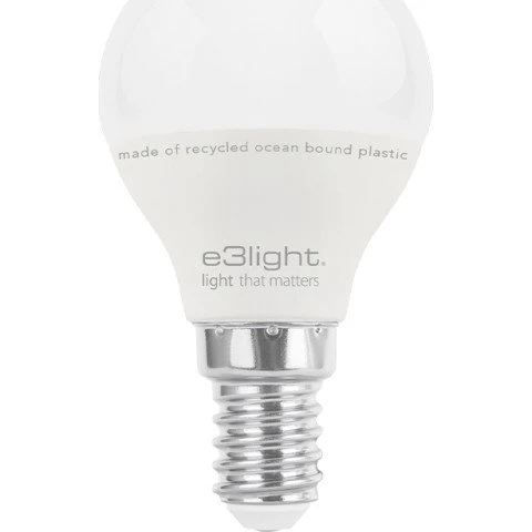 E3light Ocean Bound Plastic E14 4,9W 2700K kronepære