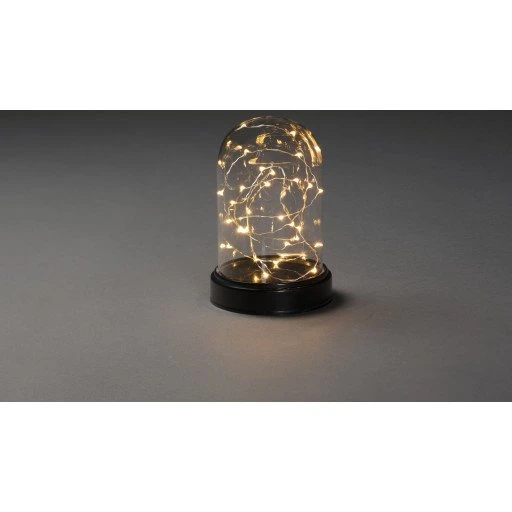 Konstsmide glaskuppel 17,5 cm med LED lyskæde
