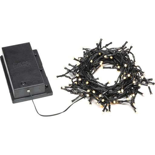 Konstsmide Udendørs Lyskæde, 120 Varm Hvide LED, 11,9 m, Batteri